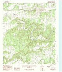 Brazos West 1984 topographic map thumbnail