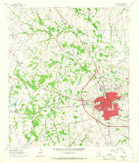 Brenham 1963 topographic map preview