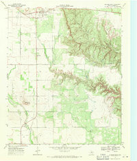 Dickens South 1967 topographic map thumbnail