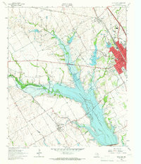 Ennis West 1962 topographic map thumbnail