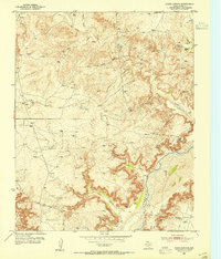 Evans Canyon 1953 topographic map thumbnail