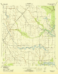 Fannett East 1945 topographic map thumbnail