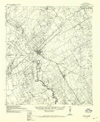Floresville 1936 topographic map thumbnail