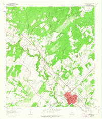 Floresville 1961 topographic map thumbnail