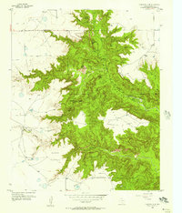 Fortress Cliff 1956 topographic map thumbnail