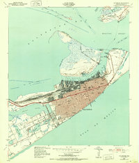 Galveston 1943 topographic map preview