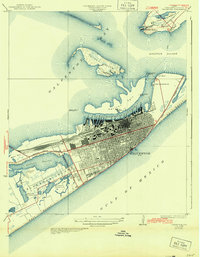 Galveston 1933 topographic map thumbnail