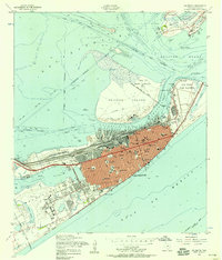 Galveston 1954 topographic map thumbnail