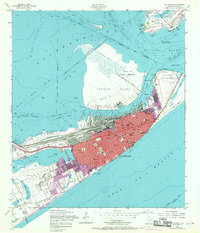 Galveston 1954 topographic map thumbnail