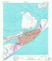 Galveston 1954 topographic map preview