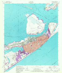 Galveston 1954 topographic map preview
