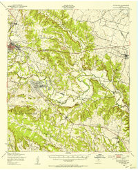 Gatesville 1950 topographic map thumbnail