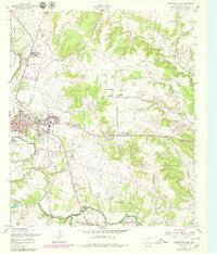 Gatesville East 1957 topographic map thumbnail