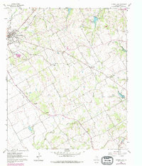Cleburne East 1960 topographic map thumbnail