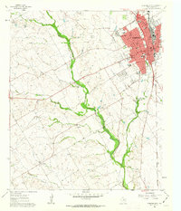Cleburne West 1961 topographic map thumbnail