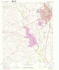 Cleburne West 1961 topographic map thumbnail