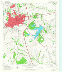 Corsicana 1965 topographic map thumbnail