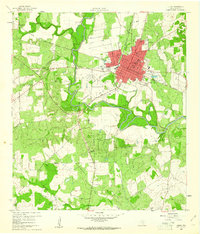 Cuero 1960 topographic map preview