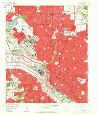 Dallas 1958 topographic map thumbnail