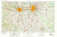 Dallas 1954 topographic map preview