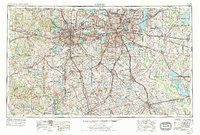 Dallas 1954 topographic map preview