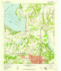 Denison Dam 1957 topographic map thumbnail