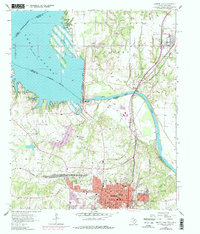 Denison Dam 1957 topographic map thumbnail