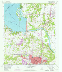 Denison Dam 1957 topographic map preview