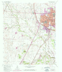 Denton West 1960 topographic map preview