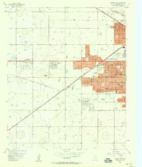 Lubbock West 1957 topographic map thumbnail