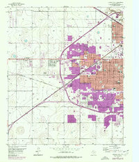 Lubbock West 1957 topographic map thumbnail
