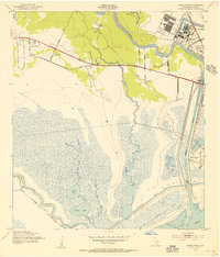 Jones Creek 1943 topographic map thumbnail