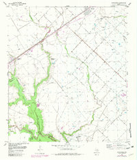 Kendleton 1953 topographic map thumbnail