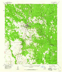 Kirbyville 1958 topographic map thumbnail