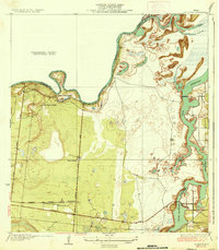 La Leona 1936 topographic map thumbnail
