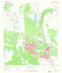 Lake Jackson 1963 topographic map thumbnail