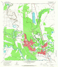Lake Jackson 1963 topographic map thumbnail