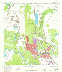Lake Jackson 1963 topographic map thumbnail
