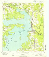 Lake Texarkana 1954 topographic map thumbnail