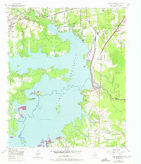 Lake Texarkana 1954 topographic map thumbnail