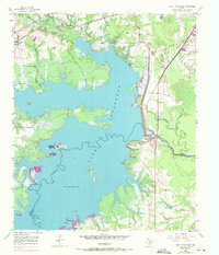Lake Texarkana 1954 topographic map thumbnail