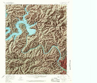 Lake Travis 1959 topographic map thumbnail