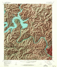 Lake Travis 1959 topographic map thumbnail
