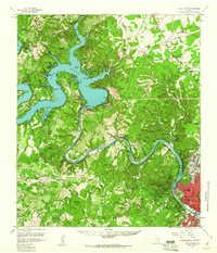 Lake Travis 1959 topographic map thumbnail