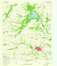 Groesbeck 1960 topographic map thumbnail
