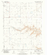 Hannas Draw West 1974 topographic map thumbnail