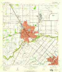 Harlingen 1956 topographic map thumbnail