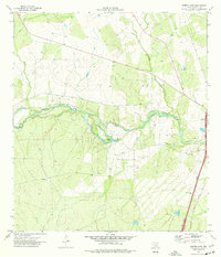 Harris Lake 1974 topographic map thumbnail