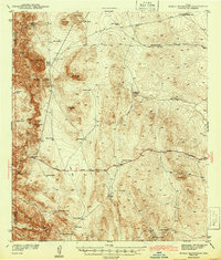 Heuco Mountains 1943 topographic map thumbnail