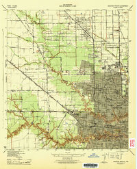 Houston Heights 1946 topographic map thumbnail